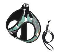 Sweet Basset Hound Florals Print Reflective No Choke Pet Vest Harness,Adjustable Soft Padded Dog Harness With Easy Control Handle