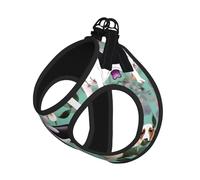 Sweet Basset Hound Florals Print Reflective No Choke Pet Vest Harness,Adjustable Soft Padded Dog Harness With Easy Control Handle