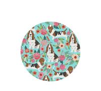 Sweet Basset Hound Florals Printing 10 Pieces Air Freshener Car Hanging Cards Air Freshener Sheets With Rope For Cars Home
