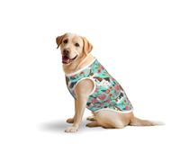 Sweet Basset Hound Floralsprint Large Pets Vest Breathable Sleeveless Tank Top Apparel Cozy Lightweight T-Shirt