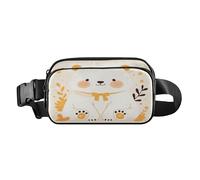 Sweet Bear Fashion Waist Bag Fanny Pack for Women Men Teenagers Waterproof Crossbody Passport Bag with Adjustable Strap for Shopping Sports Work, Aesthetic Fighting Fish, One Size
