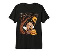 Sweet Bee Bear Beehive Honey Tree Forest Premium T-Shirt