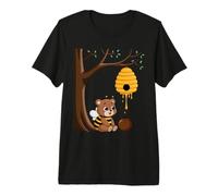 Sweet Bee Bear Beehive Honey Tree Forest Premium T-Shirt
