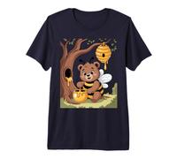 Sweet Bee Bear Beehive Honey Tree Forest Premium T-Shirt
