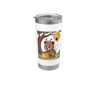 Sweet Bee Bear Beehive Honey Tree Forest Stainless Steel Insulated Tumbler