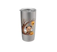 Sweet Bee Bear Beehive Honey Tree Forest Stainless Steel Insulated Tumbler