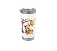 Sweet Bee Bear Beehive Honey Tree Forest Stainless Steel Insulated Tumbler