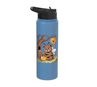 Sweet Bee Bear Beehive Honey Tree Forest Stainless Steel Insulated Water Bottle