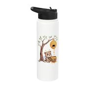 Sweet Bee Bear Beehive Honey Tree Forest Stainless Steel Insulated Water Bottle