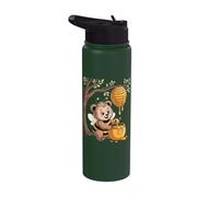 Sweet Bee Bear Beehive Honey Tree Forest Stainless Steel Insulated Water Bottle