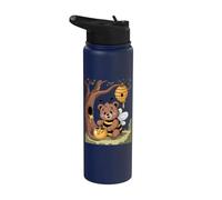 Sweet Bee Bear Beehive Honey Tree Forest Stainless Steel Insulated Water Bottle