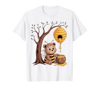 Sweet Bee Bear Beehive Honey Tree Forest Value Graphic T-Shirt