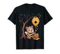 Sweet Bee Bear Beehive Honey Tree Forest Value Graphic T-Shirt