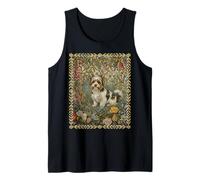 Sweet Biewer Terrier in an Old English Garden Tank Top
