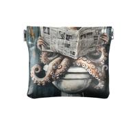 Sweet Big animal sea Vintage Toilet Fun Women's Leather Coin Purse Unique Coin Holder for Women, sweet big animal sea Vintage toilet fun, One Size, Print Art