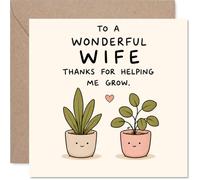 Sweet Birthday Card for Wife, Thanks for Helping Me Grow