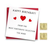 Sweet Birthday Cards for Boyfriend Husband Wife Girlfriend 'From The Most Fortunate Selection You Made' Birthday Card for Him or Her