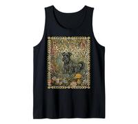 Sweet Black Schnauzer in Old English Garden Tank Top
