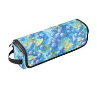 Sweet Blue Blueberries Hair Tool Travel Bag and Heat Resistant Mat Carrying Case Flat Curling Iron Waterproof Organizer for Flat Iron Hot Tools and Haircare Accessories Portable Organizer