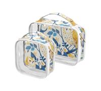 Sweet Boho Owls Toiletry Bag for Women TSA Approved Transparent Small Makeup Bag Men’s Shaving kit