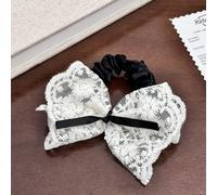 Sweet bow, golden headband, double-layer lace, soft rubber band, fashionable embroidered headband