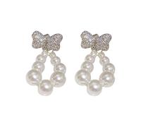 Sweet bow-shaped earrings with a unique and individualistic style, suitable for various occasions and versatile in use