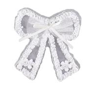Sweet Bows Patches Lace Bowknot Appliques Sewing On Decorative for Craft Clothes Hairclip Brooch Decoration Embroidered Lace Bowknot Decorative for Brooch