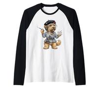 Sweet Briard Dog Lady Mug Coffee France Flag Raglan Baseball Tee
