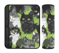 Sweet British Cats Green 2 Pack car seat Belt Shoulder pad More Comfort Driving for Sedan accesorios para carro