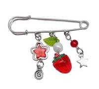Sweet Brooch Clip, Unique Clasp Pin, Strawberry Pendant | Alloy, Stylish Accessaries, Clasp Pin, for Fashion Individuals, Suitable for Various Occasion