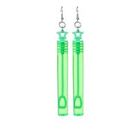 Sweet Bubble Blower Bling Ring Star Tube Pendant Earrings Ornaments Jewelry Decor Student Girls Fashionable Accessories