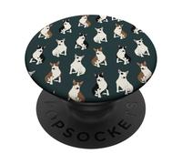 Sweet Bull Terrier Dreams Mini Bull Pattern In Forest PopSockets Adhesive PopGrip