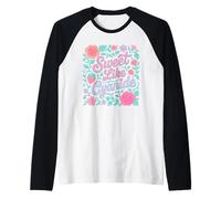 Sweet But Deadly Cute Pastel Floral Graphic Raglan Baseball Tee