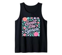 Sweet But Deadly Cute Pastel Floral Graphic Tank Top