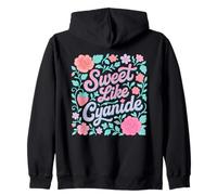 Sweet But Deadly Cute Pastel Floral Graphic Zip Hoodie