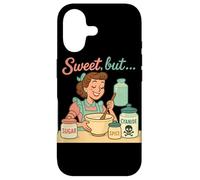 Sweet but Deadly Retro Dark Humor Graphic Case for iPhone 17