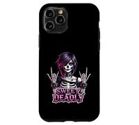 Sweet But Deadly Skeleton Gothic Girl Rock'n Roll Punk Case for iPhone 11 Pro