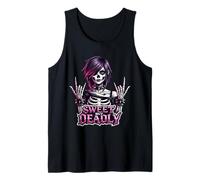Sweet But Deadly Skeleton Gothic Girl Rock'n Roll Punk Tank Top