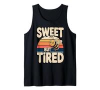 Sweet But Tired Cute Retro Bee Aesthetic Tank Top