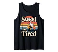 Sweet But Tired Cute Retro Bee Aesthetic Tank Top