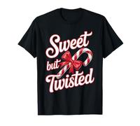 Sweet But Twisted Candy Cane Funny Christmas T-Shirt