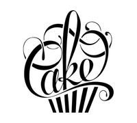 Sweet Cake Design Wall Decal Cake Shop Decoraiton Writing in Form of A Cake Wall Sticker Bakery Removable Window Poster Large - 59x67cm
