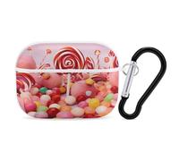 Sweet Candy for Airpod Pro Case Cover Hard Shell Full Drop Protection Cover with Keychain Compatible with AirPod Pro 2nd/1st Generation, Front LED Visible,White