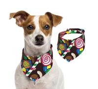 Sweet Candy,Pet Bib Scarf Cats Dog Bandana Dogs Towel Bib Adjustable Pet Scarf,M