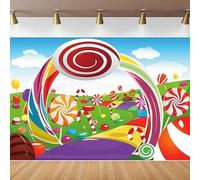 Sweet Candyland Photography Backdrop Kids Lollipops Candy Birthday Party Decor Background Candy House Baby Shower Poster 200x140CM