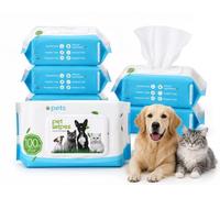 Sweet Carefor Pet Wipes Thick and Extra Large For Dogs and Cats, 100% Plastic Free, Hypoallergenic and Biodegradable | Cleans Face, Ears, Body and Eye Area (100 Wipes, Unscented)