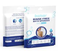 Sweet Carefor Rinse Free Bath Sponge Wipes Body Wash Wipes for Bathing -Bed bath,Camping, Festivals,Hospitals, Gym and Travel (Pack of 2 (50 PCS))