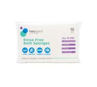 Sweet Carefor Rinse Free Bath Sponge Wipes Body Wash Wipes for Bathing -Bed bath,Camping, Festivals,Hospitals, Gym and Travel (Pack of 4 (10 PIC Unscented))