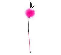 Sweet Caress Riding Whip with Pompom Pink Feather