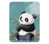 Sweet Cartoon Panda Turquoise Meal Prep diet scales digital weight for food 11lb/0.18oz, 5kg/5g scale for kitchen with 4 unit for Baking Spices Espresso (Batteries not Included)